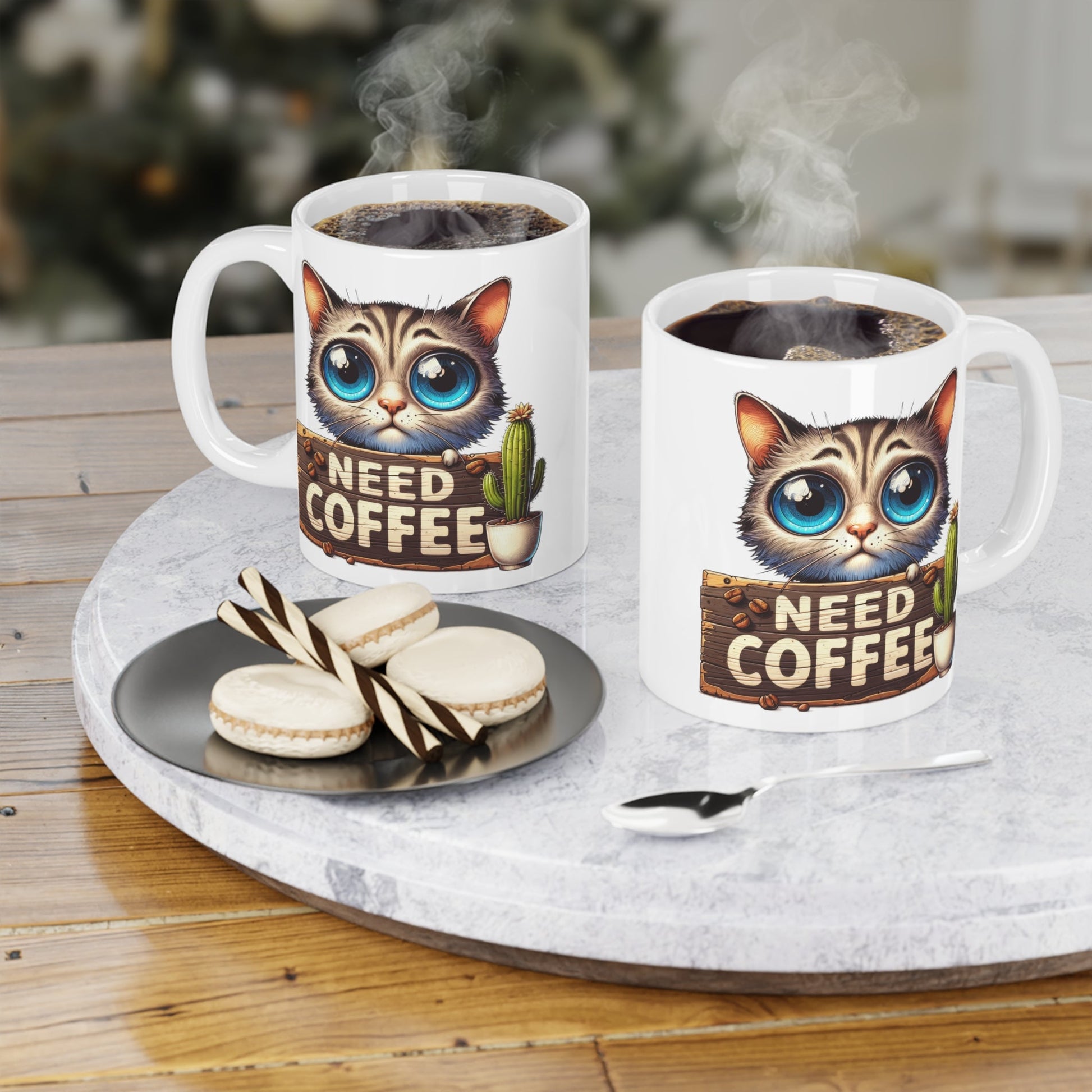 Caffeine Cat Coffee Cup Ceramic Mugs (11oz\15oz\20oz) - EternalAscension