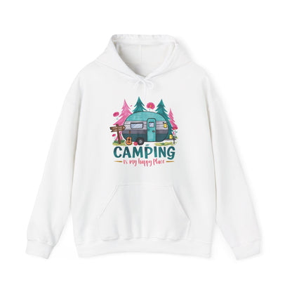 Camping Is My Happy Place! Unisex Heavy Blend™ Hooded Sweatshirt - EternalAscension