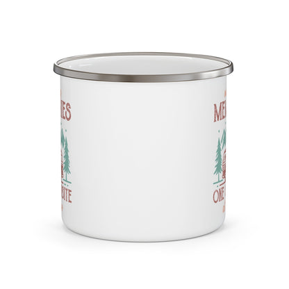 Camping Mug - Retro Vintage Camper Van and Pine Trees Design - EternalAscension