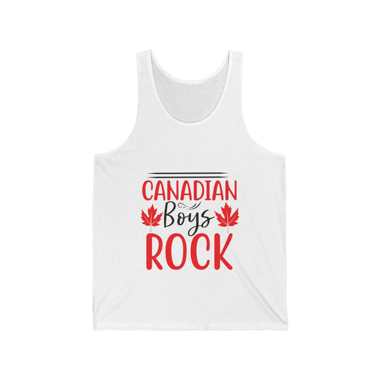 Canadian Boys Rock! Unisex Jersey Tank - EternalAscension