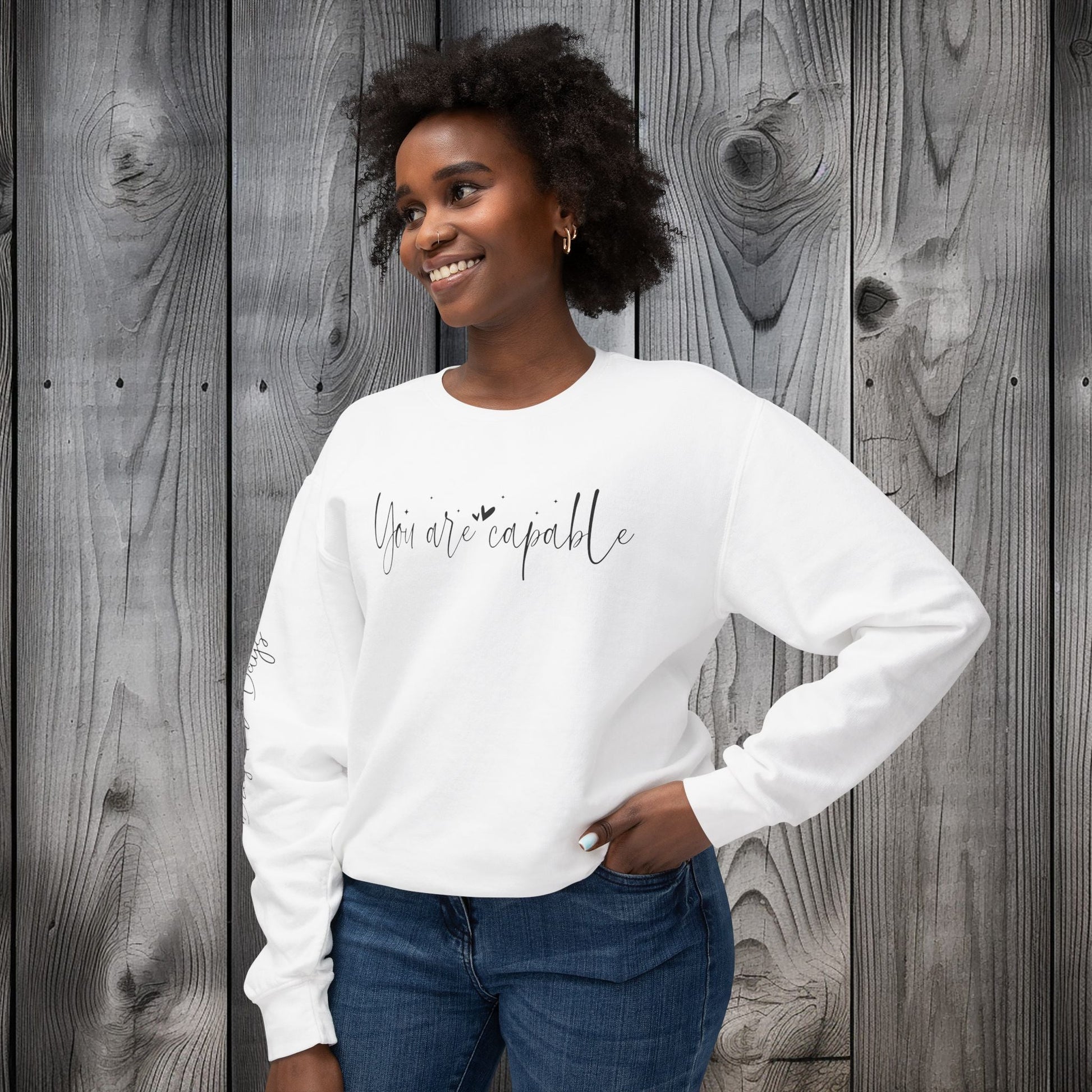 Capable & Hopeful Unisex Lightweight Crewneck Sweatshirt - EternalAscension