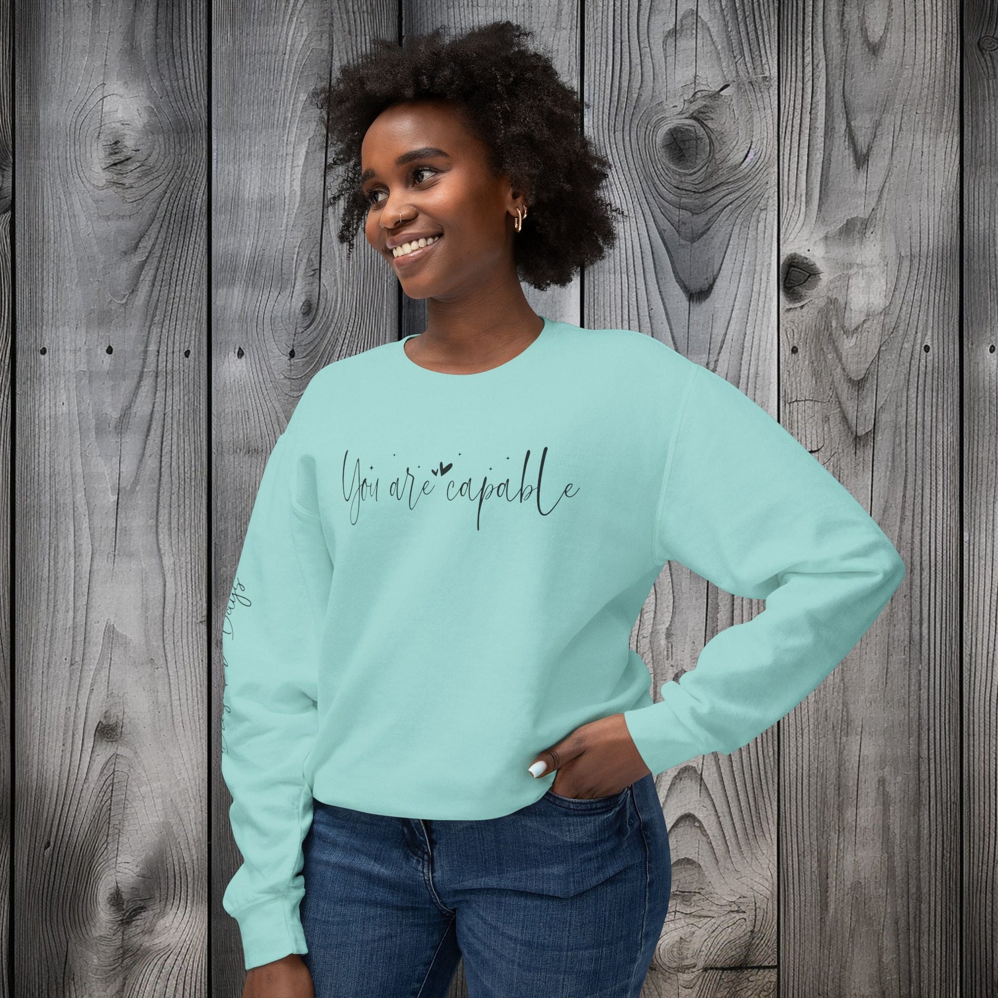 Capable & Hopeful Unisex Lightweight Crewneck Sweatshirt - EternalAscension