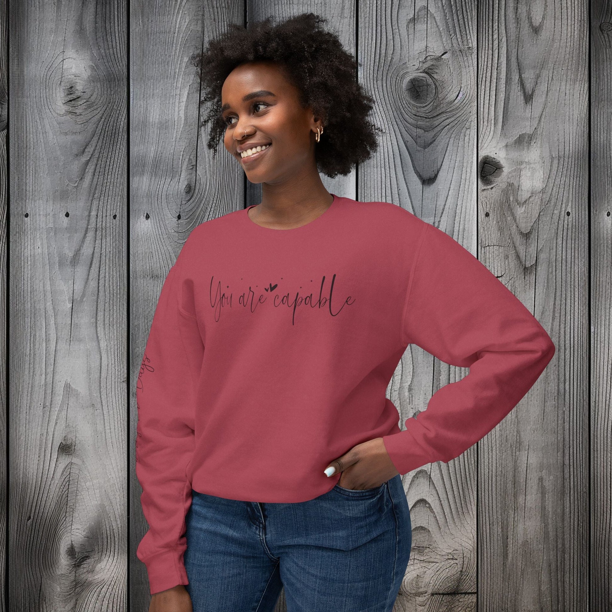Capable & Hopeful Unisex Lightweight Crewneck Sweatshirt - EternalAscension