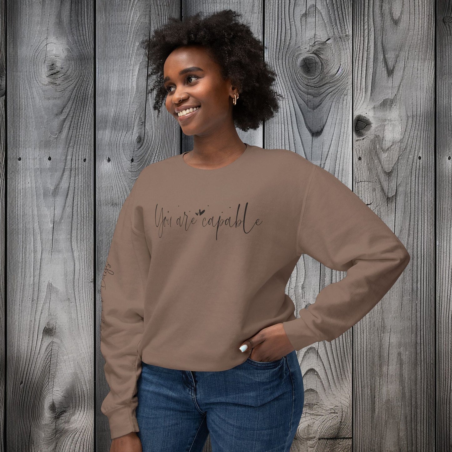 Capable & Hopeful Unisex Lightweight Crewneck Sweatshirt - EternalAscension