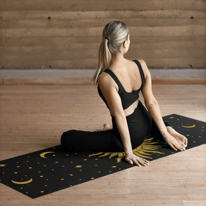Celestial Cosmos Yoga Mat, Sun Moon Design - EternalAscension