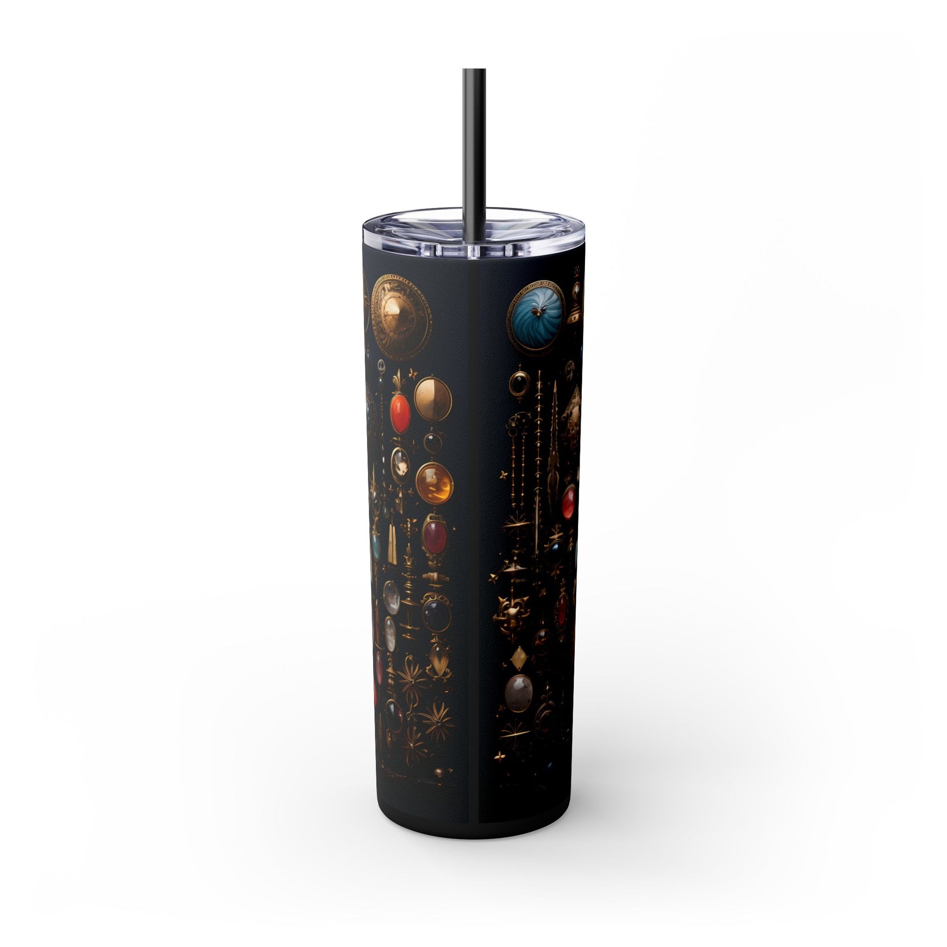 Celestial Gems Skinny Tumbler with Straw, 20oz - EternalAscension