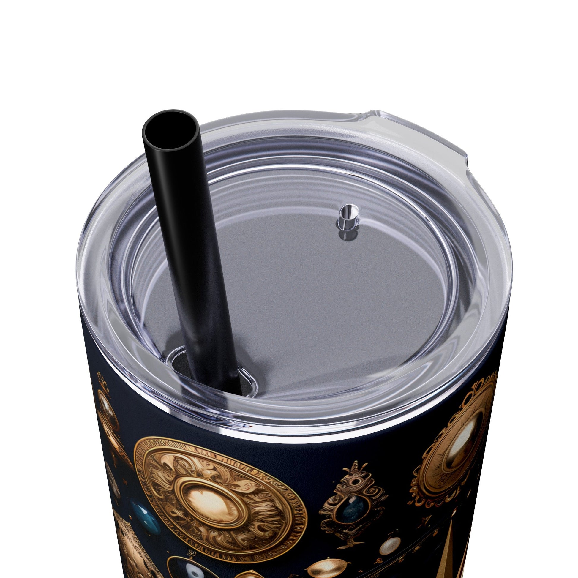 Celestial Gems Skinny Tumbler with Straw, 20oz - EternalAscension