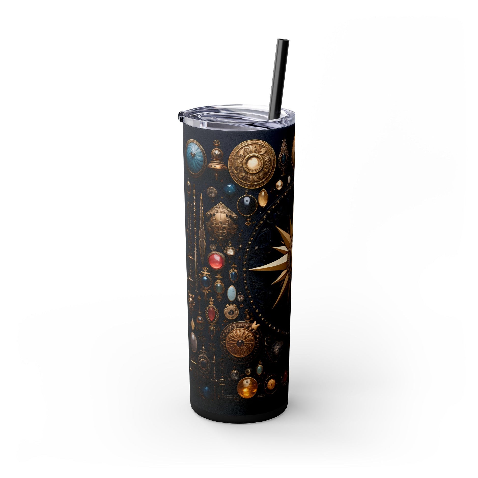 Celestial Gems Skinny Tumbler with Straw, 20oz - EternalAscension
