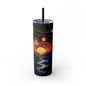 Celestial Serenity Skinny Tumbler with Straw, 20oz - EternalAscension