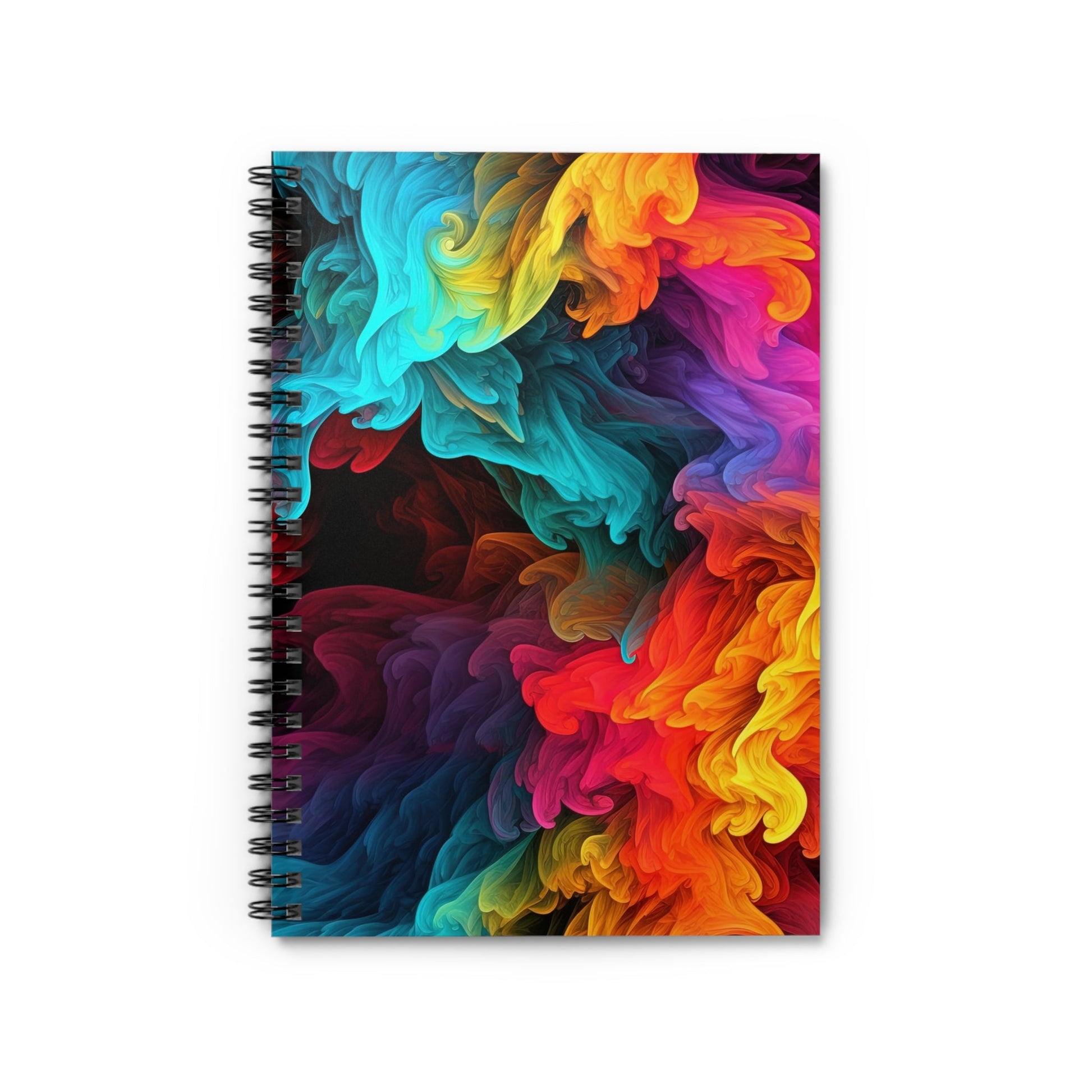 Chroma Whirl: A Dance of Hues Spiral Notebook - Ruled Line - EternalAscension