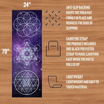 Cosmic Sacred Geometry Yoga Mat - EternalAscension