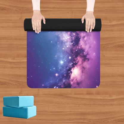 Cosmic Serenity Galaxy Nebula Yoga Mat - EternalAscension