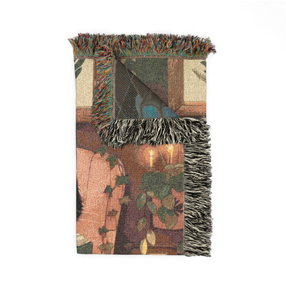 Cozy Cat - Themed Woven Blanket - Perfect for Cat Lovers, Home Decor, Gift for Cat Parents, Throw Blanket, Indoor Comfort - EternalAscension