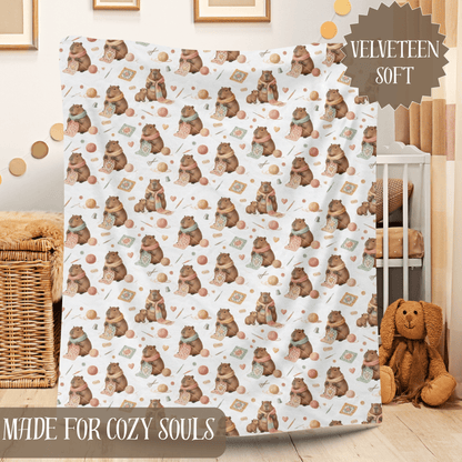 Crocheting Capybara Velveteen Plush Blanket - EternalAscension