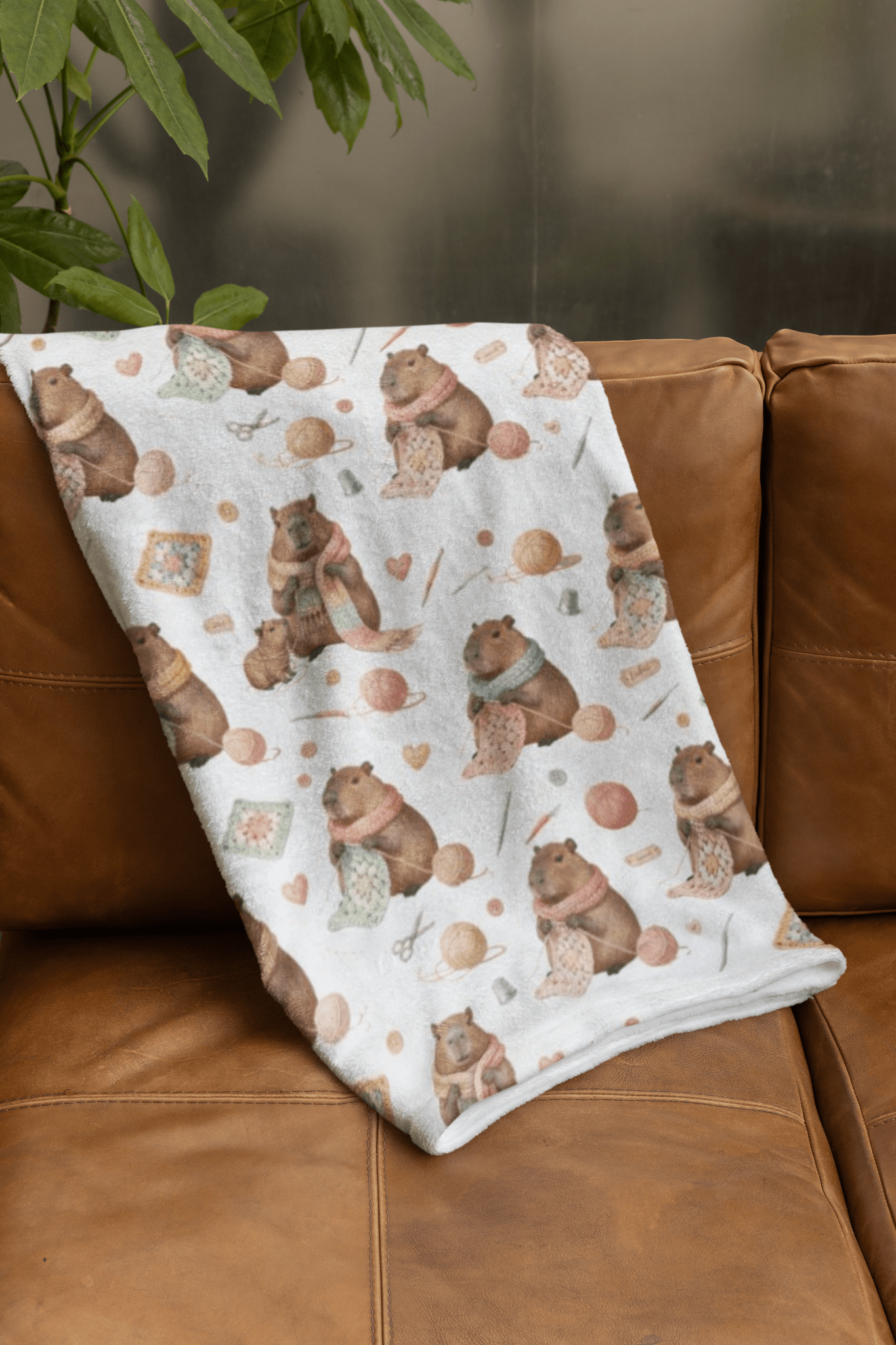 Crocheting Capybara Velveteen Plush Blanket - EternalAscension