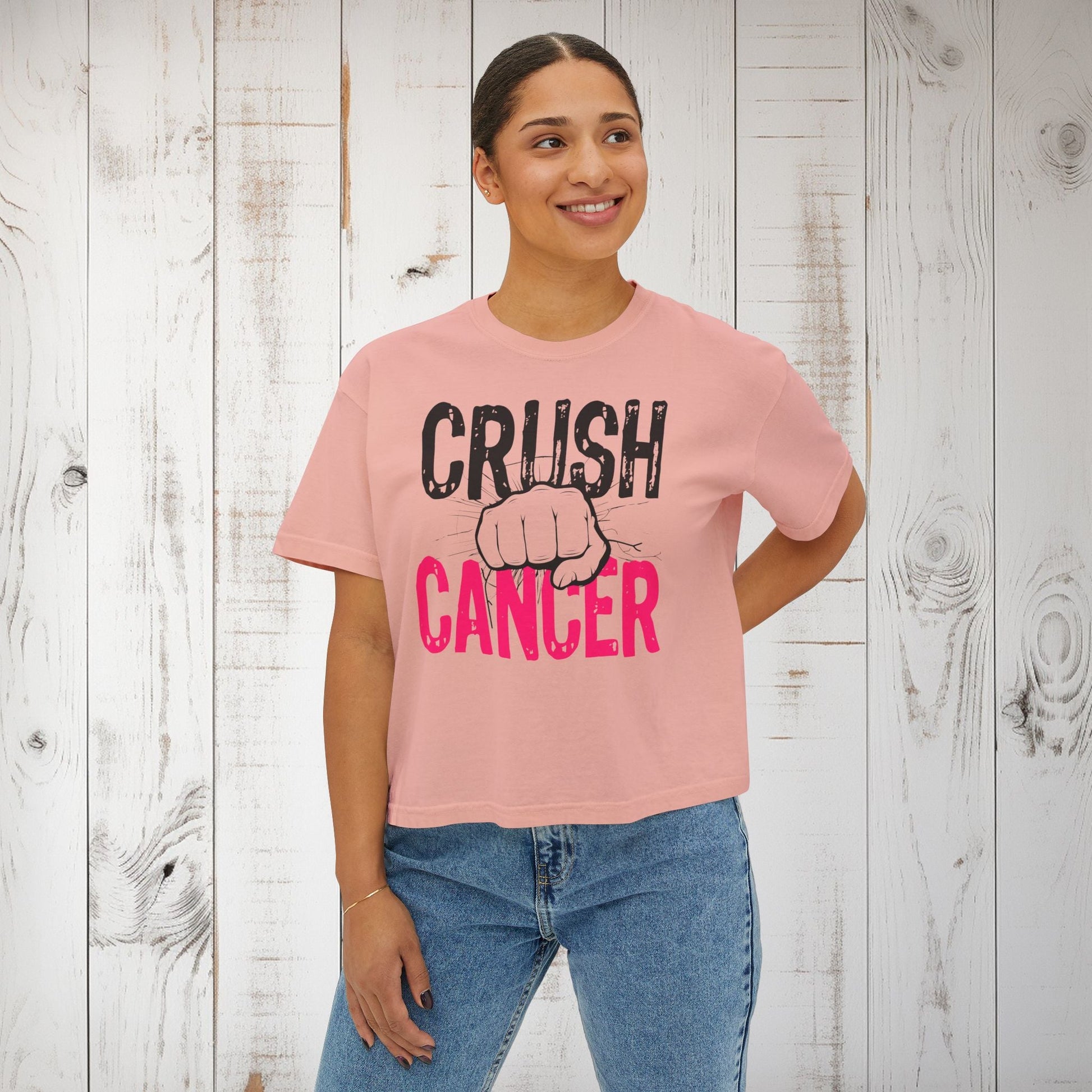 Crush Cancer Women's Boxy Tee - EternalAscension