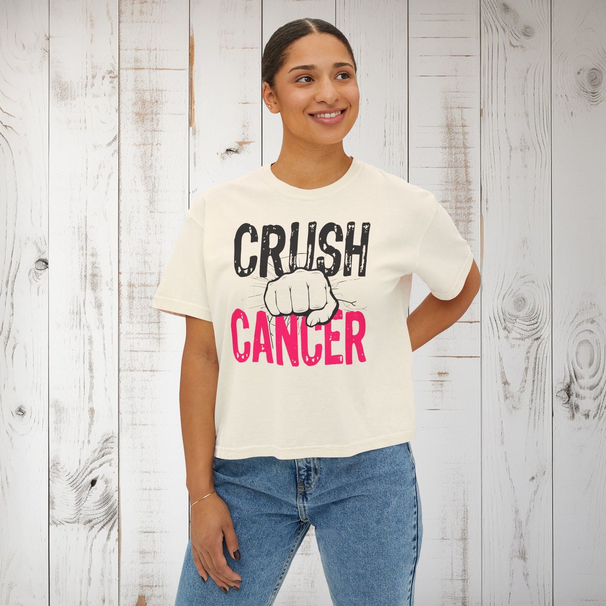 Crush Cancer Women's Boxy Tee - EternalAscension