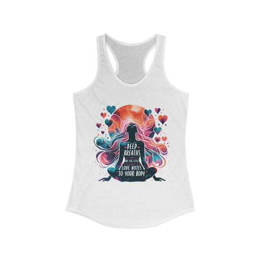 Deep Breaths Women's Ideal Racerback Tank - EternalAscension