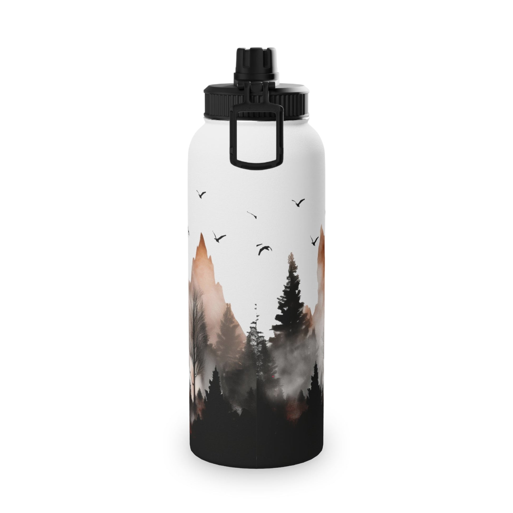 Deer Forest Stainless Steel Water Bottle, Sports Lid - Nature Lover Hiking Hydration, Eco - Friendly Gift, Outdoor Adventure, Gym Companion, - EternalAscension