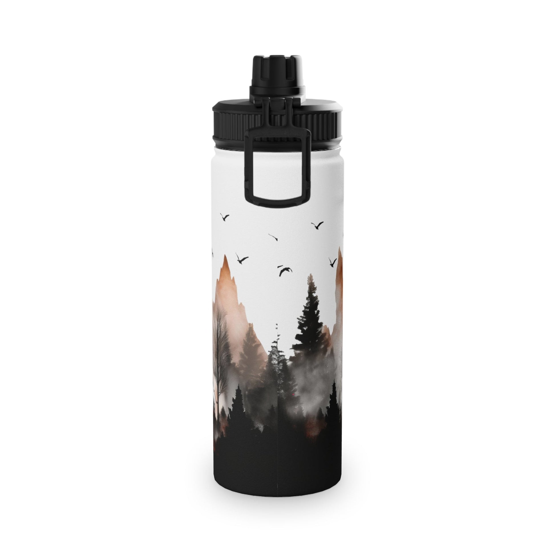 Deer Forest Stainless Steel Water Bottle, Sports Lid - Nature Lover Hiking Hydration, Eco - Friendly Gift, Outdoor Adventure, Gym Companion, - EternalAscension