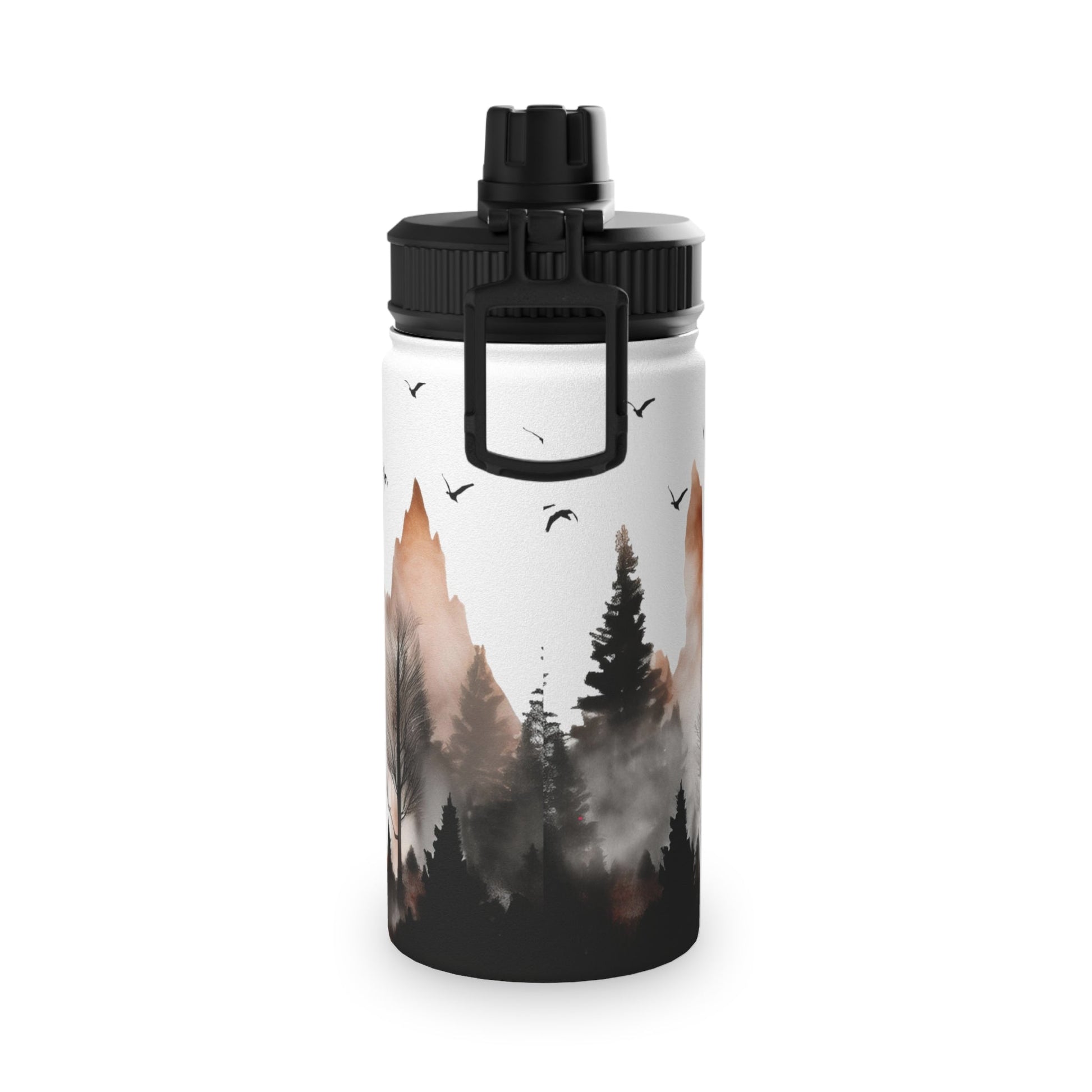 Deer Forest Stainless Steel Water Bottle, Sports Lid - Nature Lover Hiking Hydration, Eco - Friendly Gift, Outdoor Adventure, Gym Companion, - EternalAscension