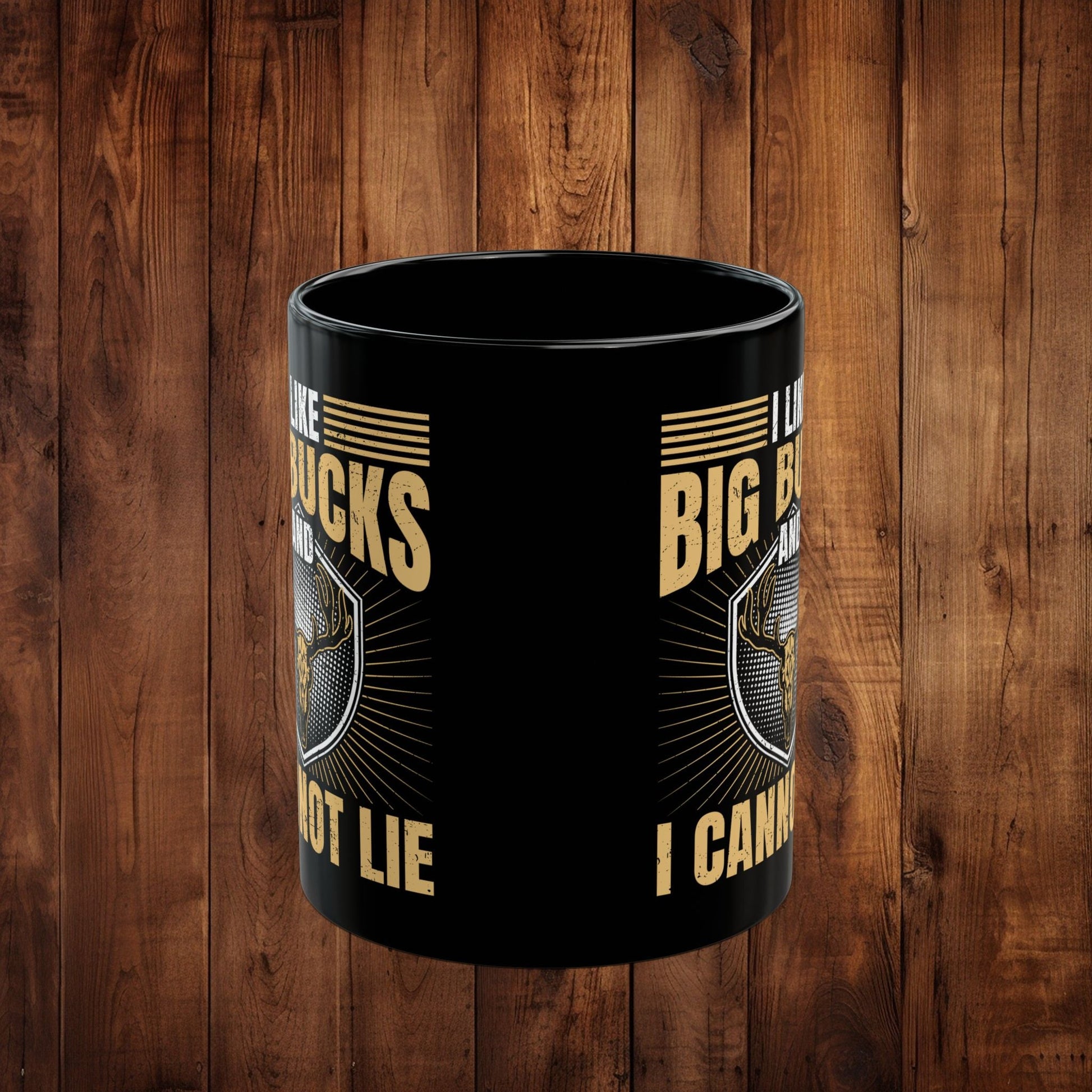Deer Head Coffee Mug, I Like Big Bucks and I Cannot Lie, Funny Hunting Gift, 11oz 15oz Cup, Vintage Ceramic Tea Cup, Microwave Dishwasher - EternalAscension