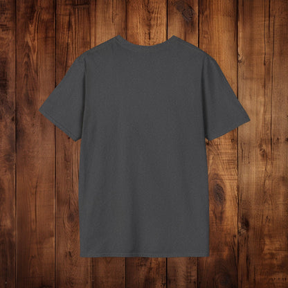 Deer Silhouette Hunting Season Unisex Softstyle T-Shirt - Wildlife Target Antlers Red Paint Splatter Tee, Hunter Gift, Outdoor Apparel, - EternalAscension