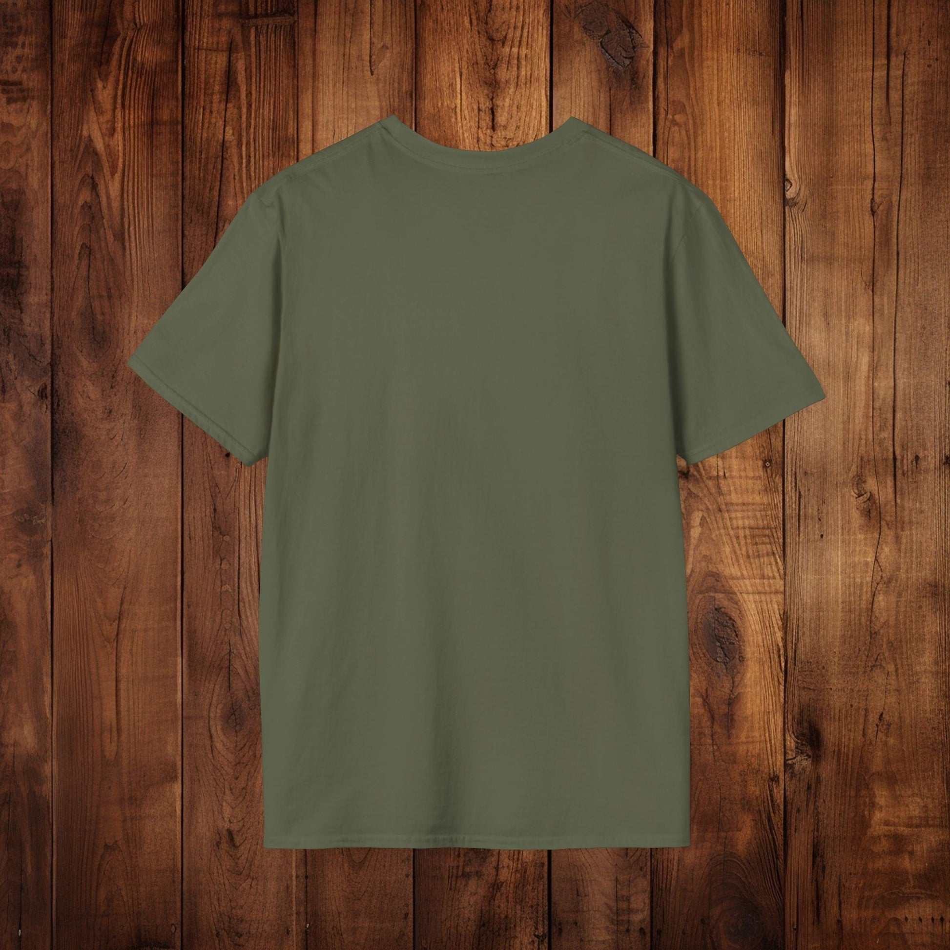 Deer Silhouette Hunting Season Unisex Softstyle T-Shirt - Wildlife Target Antlers Red Paint Splatter Tee, Hunter Gift, Outdoor Apparel, - EternalAscension