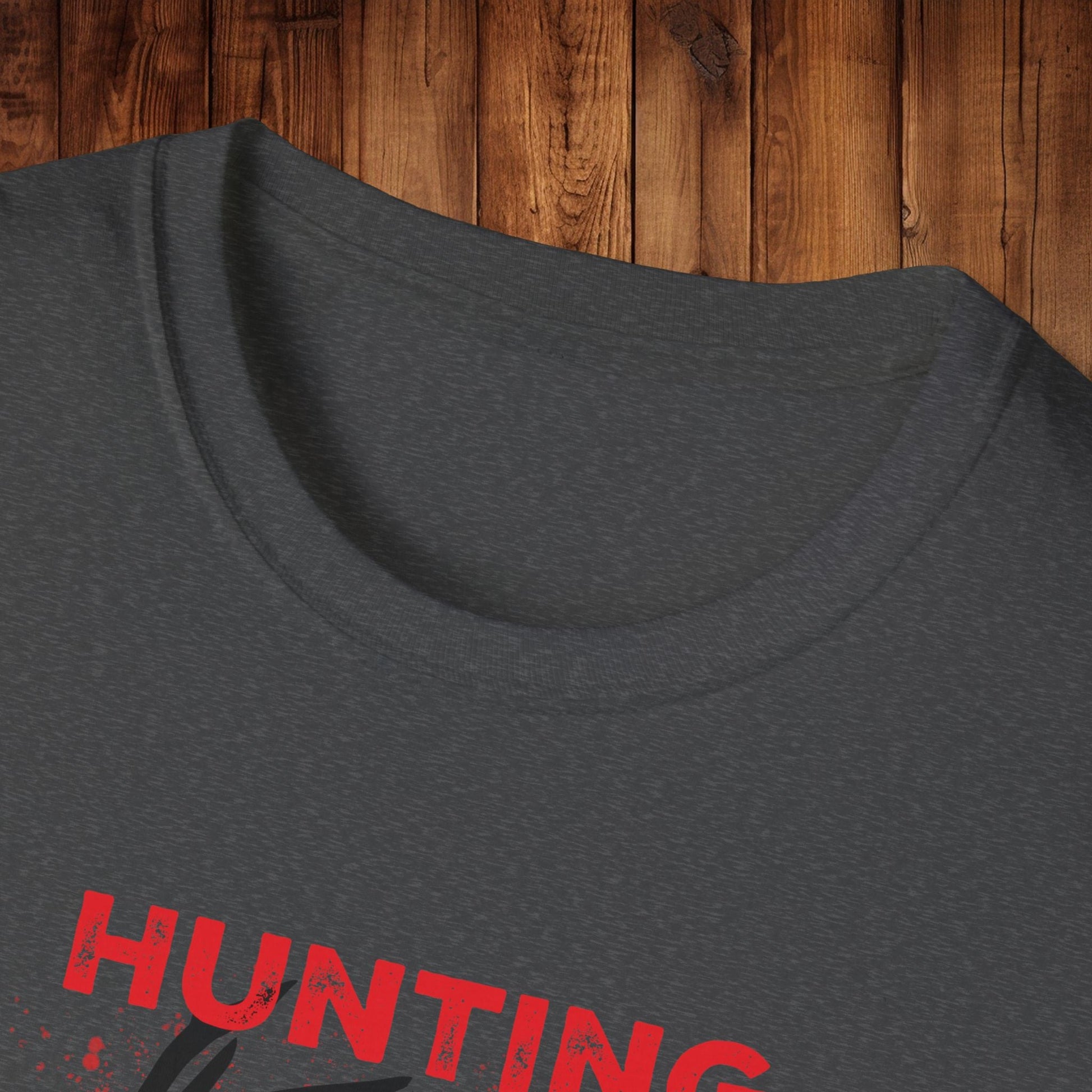 Deer Silhouette Hunting Season Unisex Softstyle T-Shirt - Wildlife Target Antlers Red Paint Splatter Tee, Hunter Gift, Outdoor Apparel, - EternalAscension
