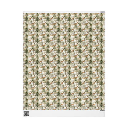 Deer Wrapping Papers, Holiday Gift Wrap, Rustic Christmas Present Packaging, Woodland Theme Wrappers, Festive Party Supplies - EternalAscension