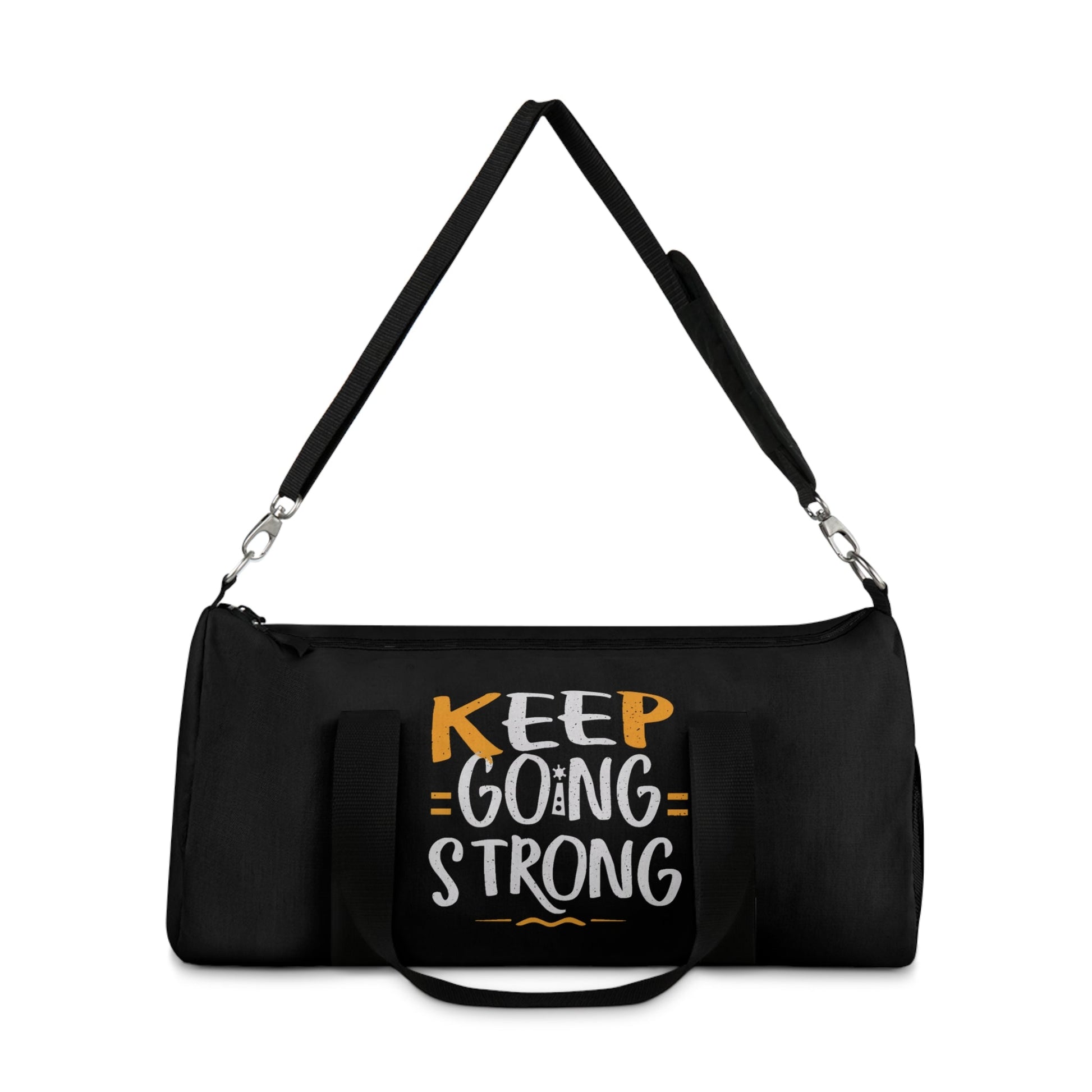 Duffel Bag - 'KEEP GOING STRONG' Motivational Message Gym Travel Bag - EternalAscension