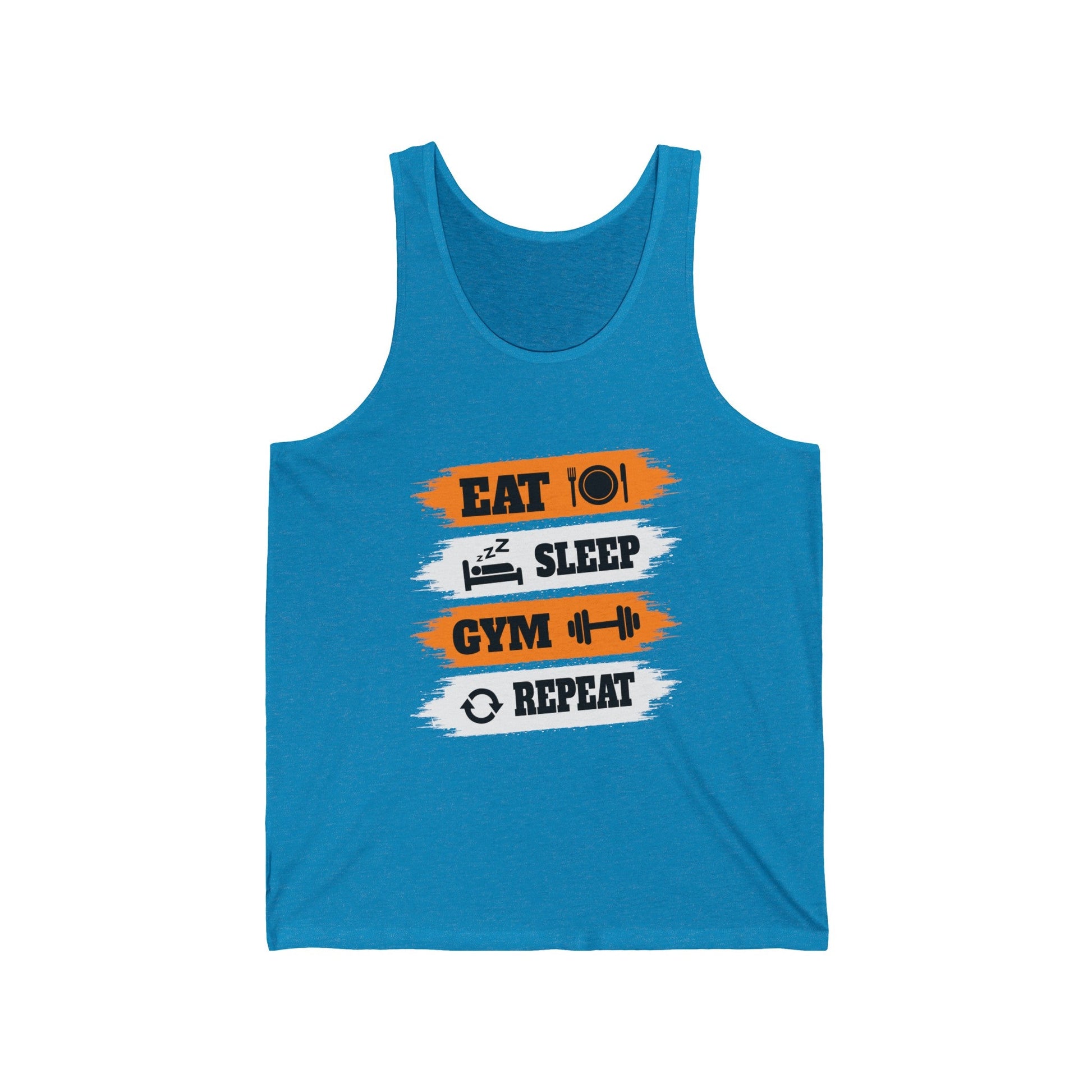 Eat Sleep Gym Repeat! Unisex Jersey Tank - EternalAscension