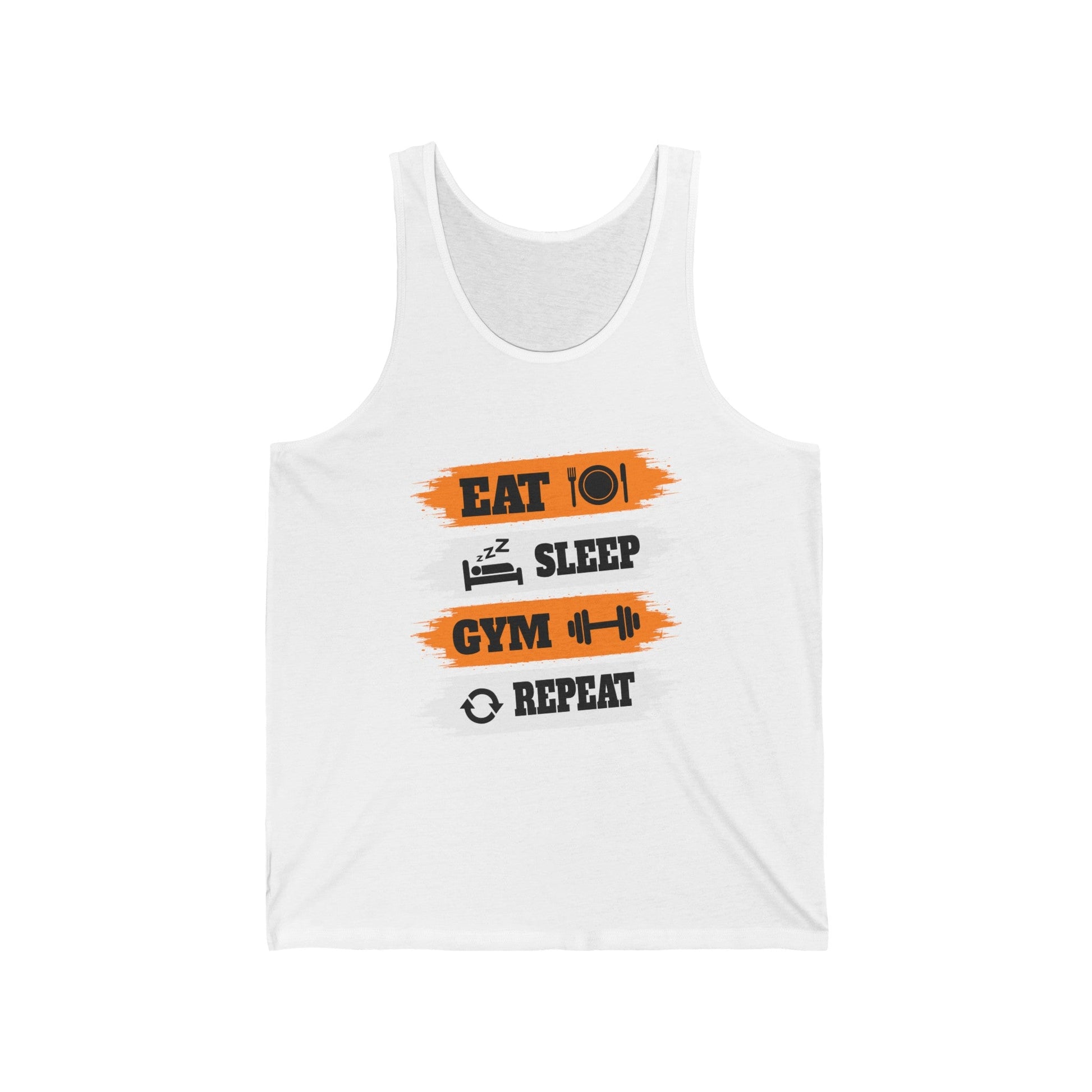 Eat Sleep Gym Repeat! Unisex Jersey Tank - EternalAscension