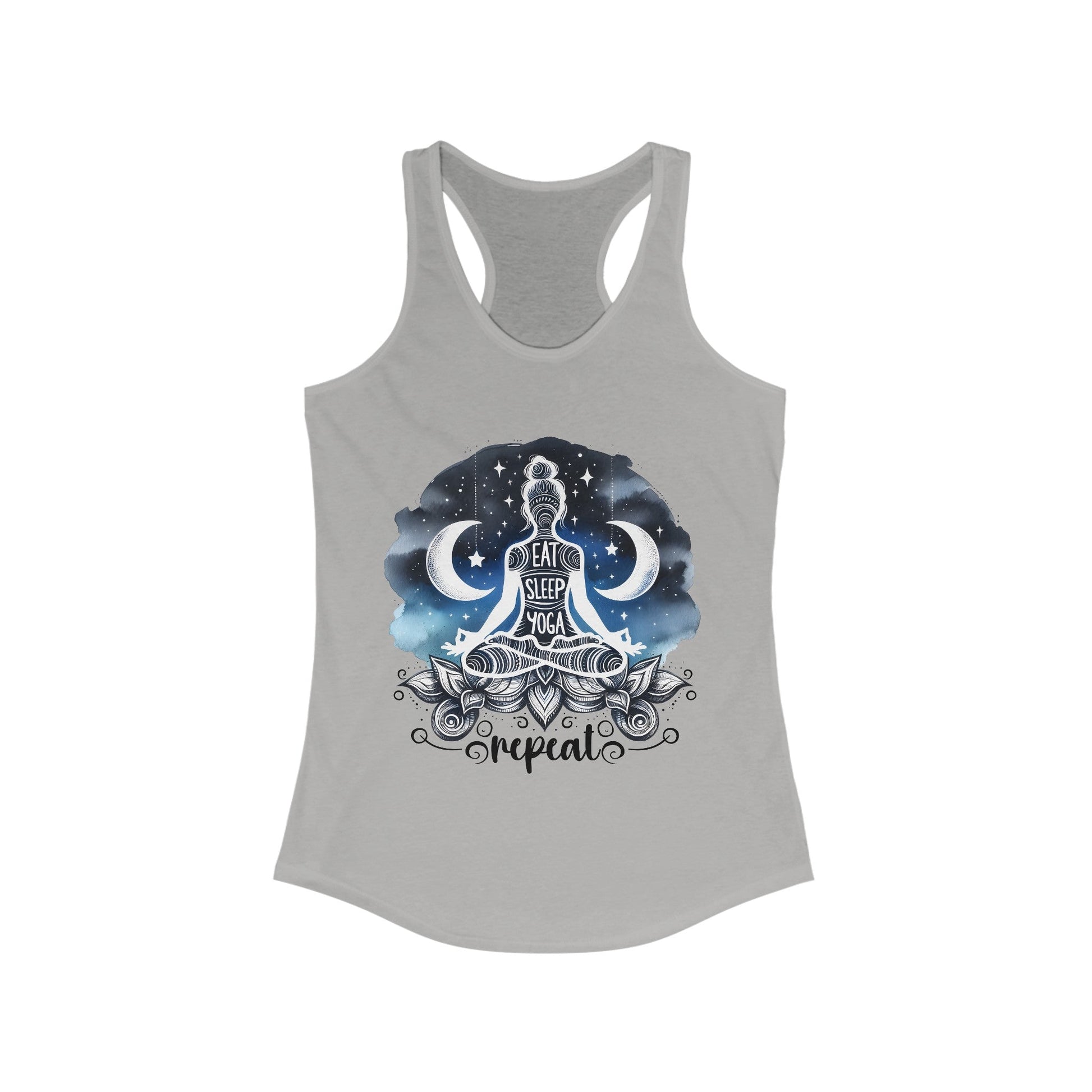 Eat Sleep Yoga Repeat Women's Ideal Racerback Tank - EternalAscension