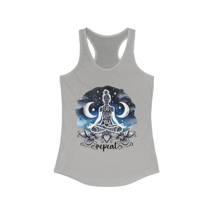 Eat Sleep Yoga Repeat Women's Ideal Racerback Tank - EternalAscension