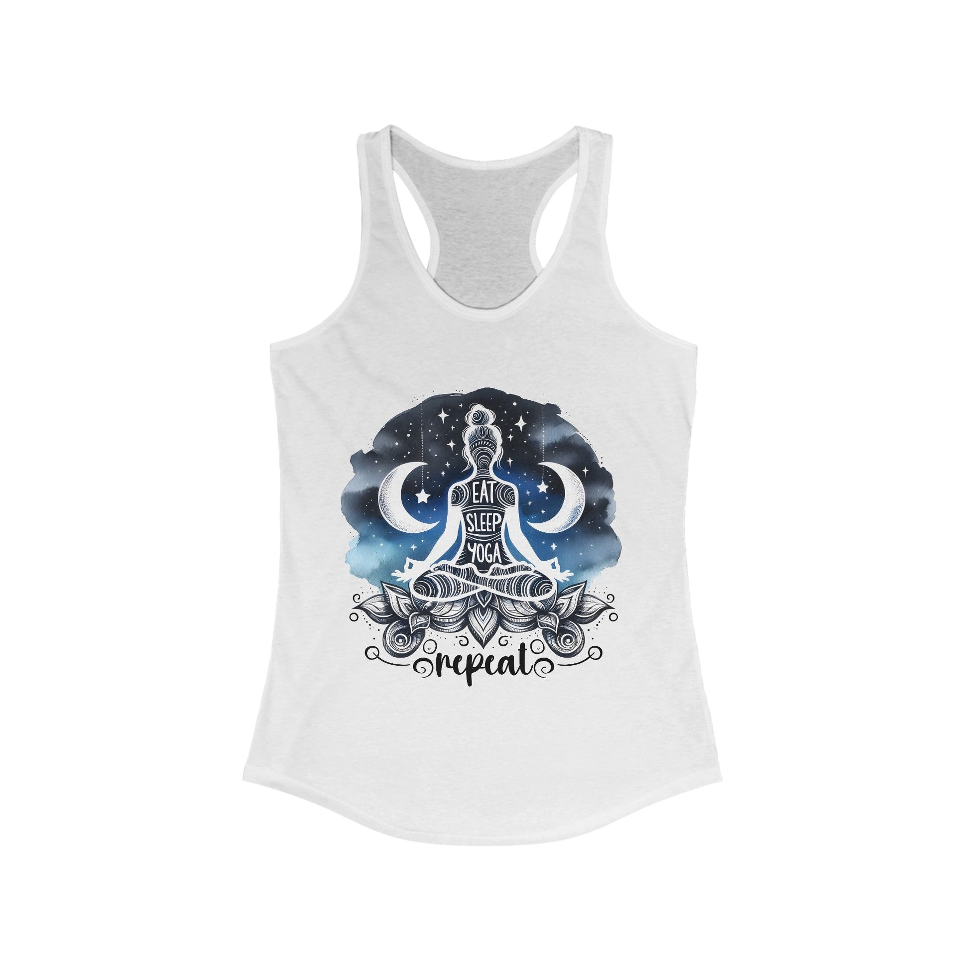 Eat Sleep Yoga Repeat Women's Ideal Racerback Tank - EternalAscension