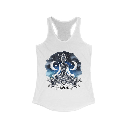 Eat Sleep Yoga Repeat Women's Ideal Racerback Tank - EternalAscension