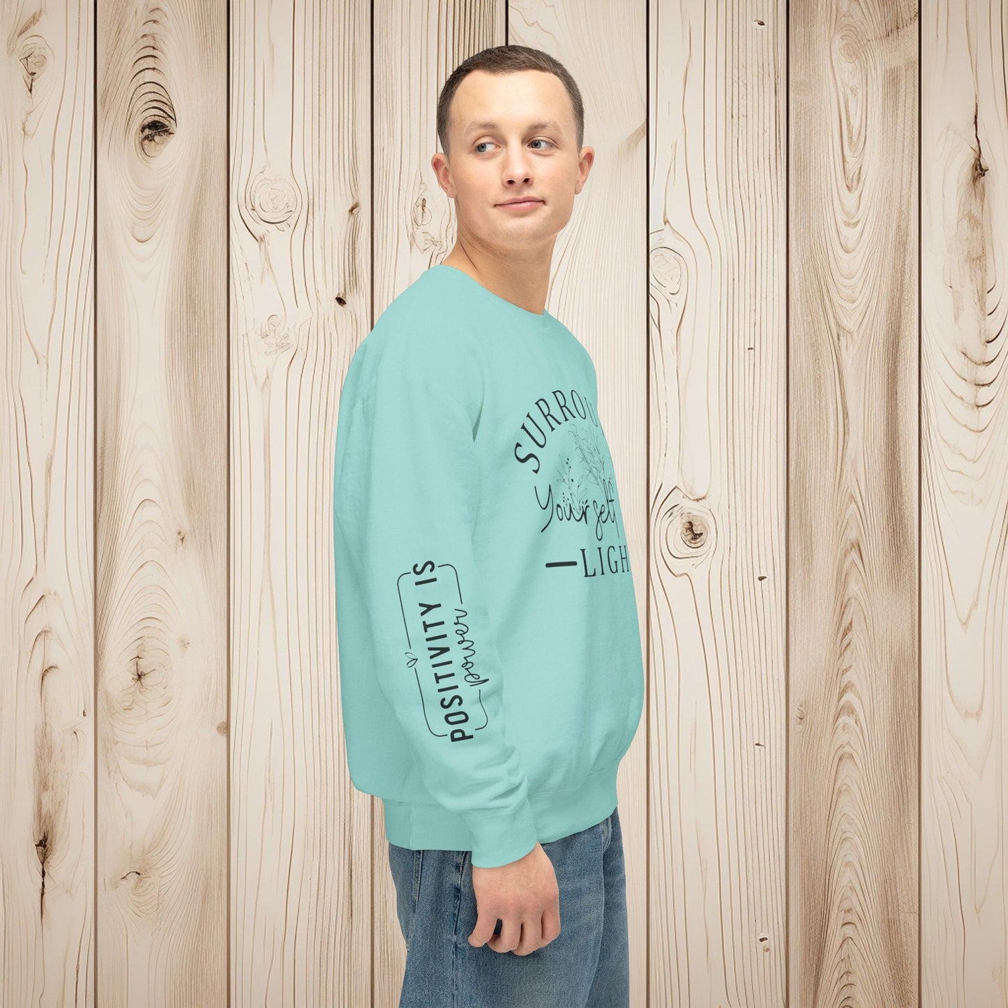 Embrace the Light Unisex Lightweight Crewneck Sweatshirt - EternalAscension
