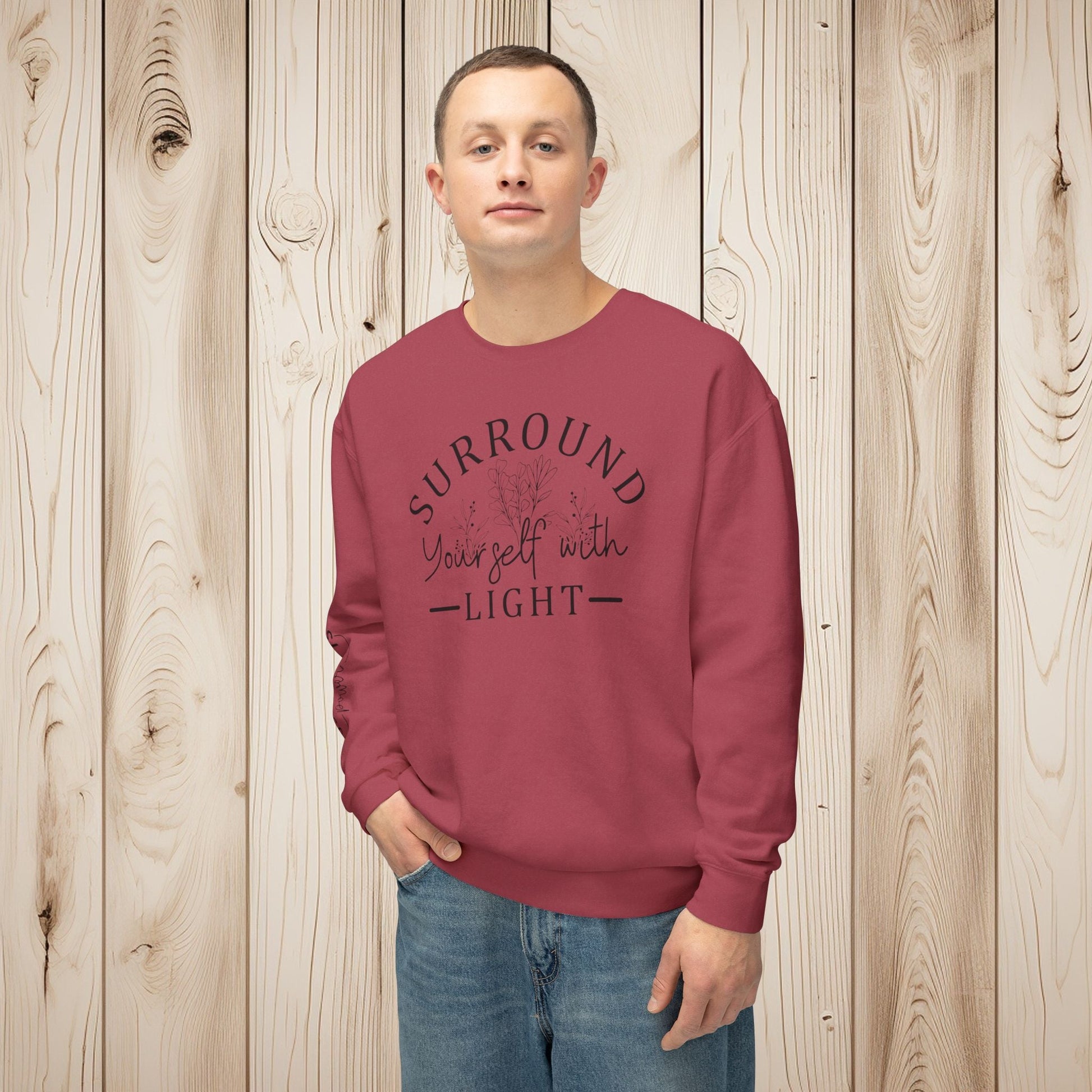 Embrace the Light Unisex Lightweight Crewneck Sweatshirt - EternalAscension