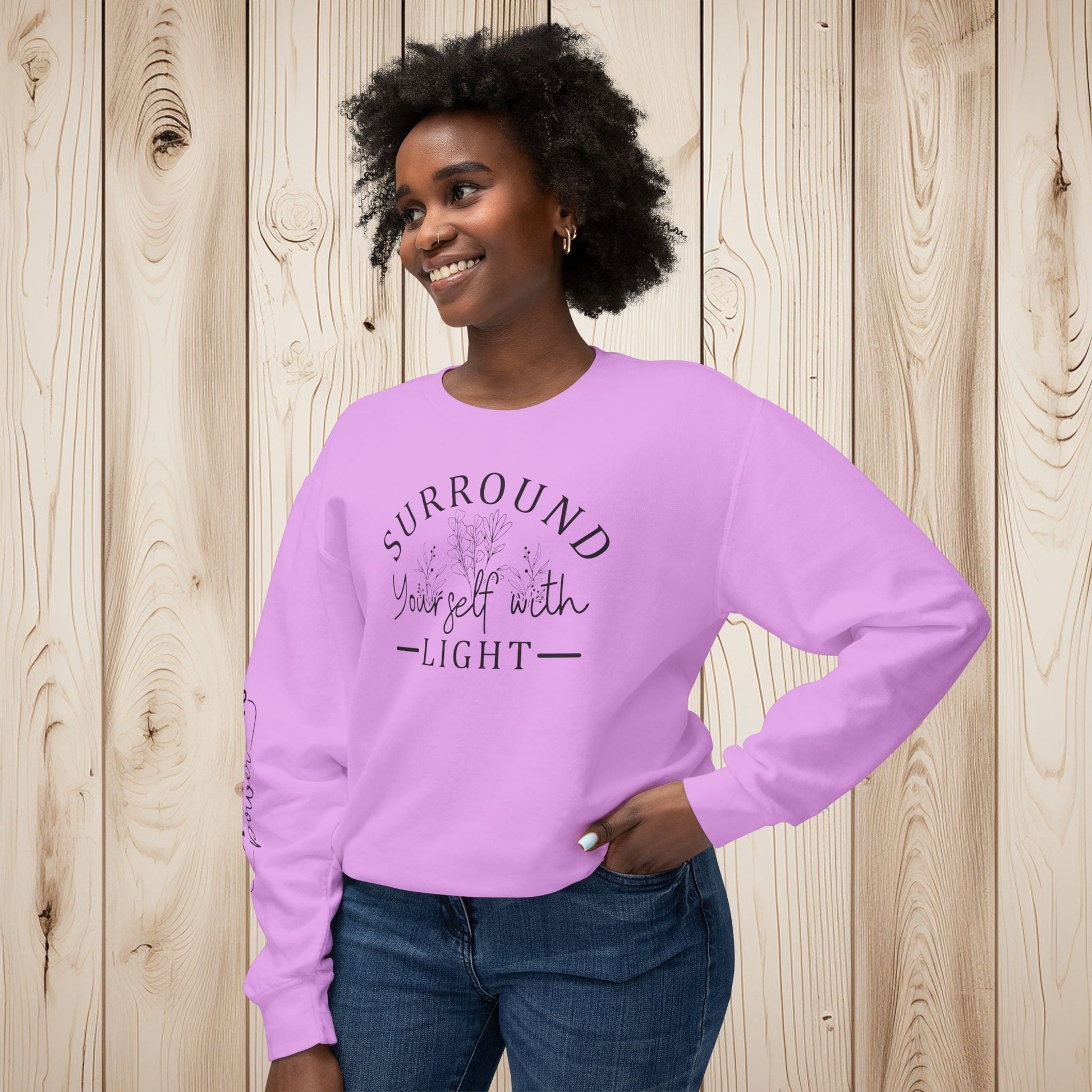 Embrace the Light Unisex Lightweight Crewneck Sweatshirt - EternalAscension