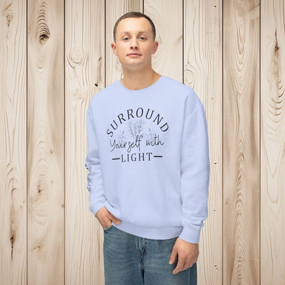 Embrace the Light Unisex Lightweight Crewneck Sweatshirt - EternalAscension