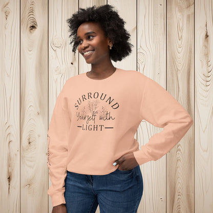 Embrace the Light Unisex Lightweight Crewneck Sweatshirt - EternalAscension