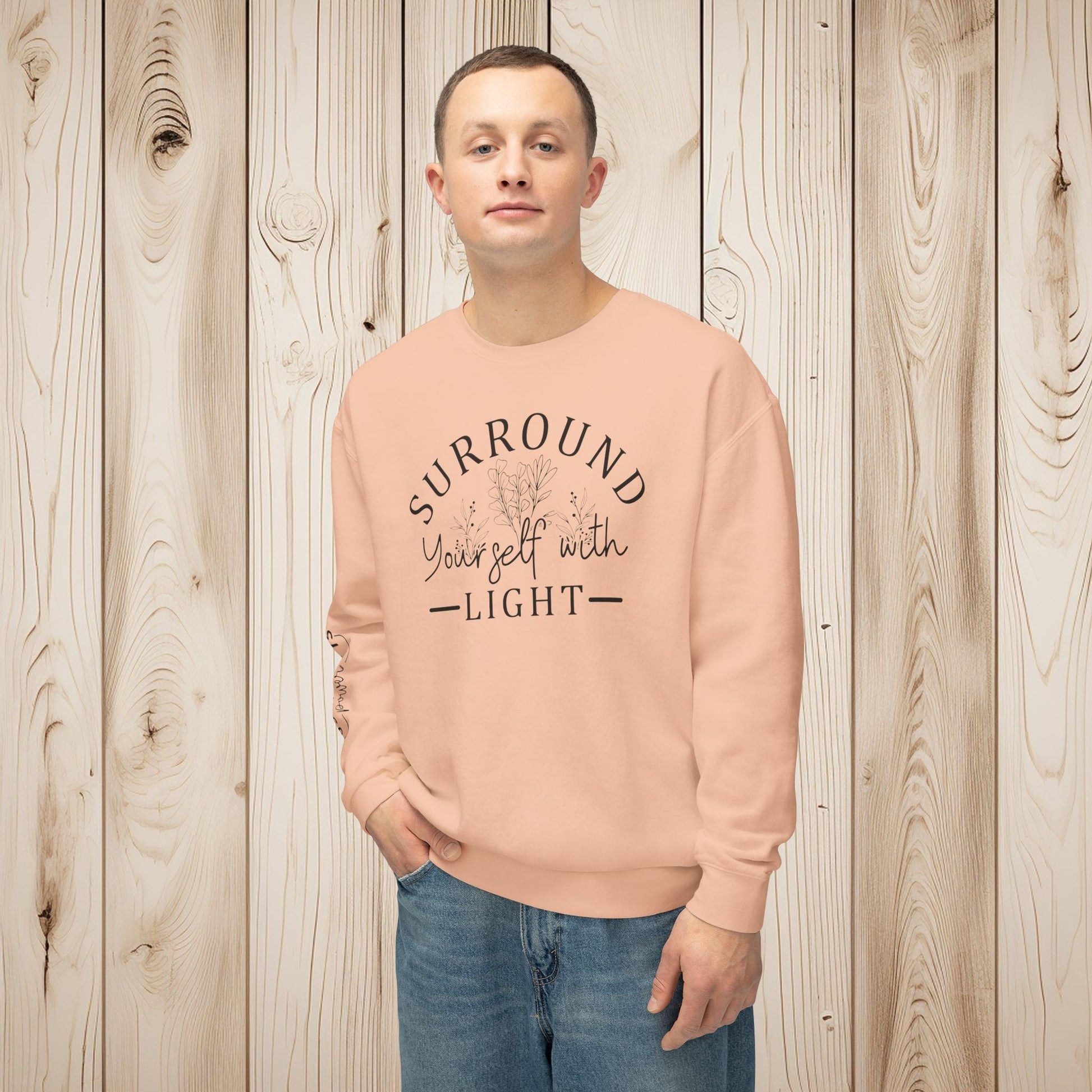 Embrace the Light Unisex Lightweight Crewneck Sweatshirt - EternalAscension
