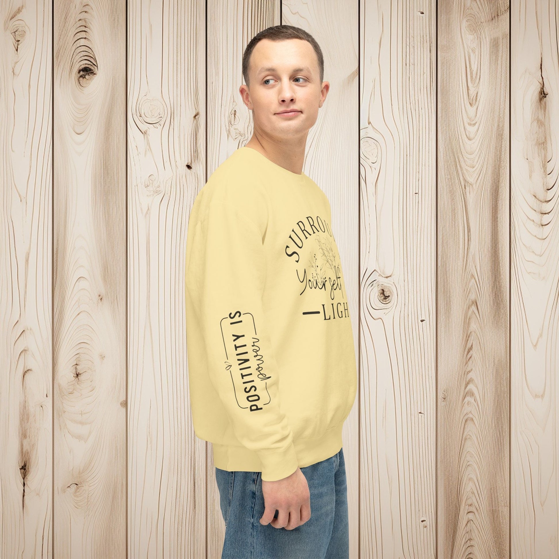 Embrace the Light Unisex Lightweight Crewneck Sweatshirt - EternalAscension
