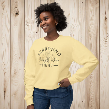 Embrace the Light Unisex Lightweight Crewneck Sweatshirt - EternalAscension
