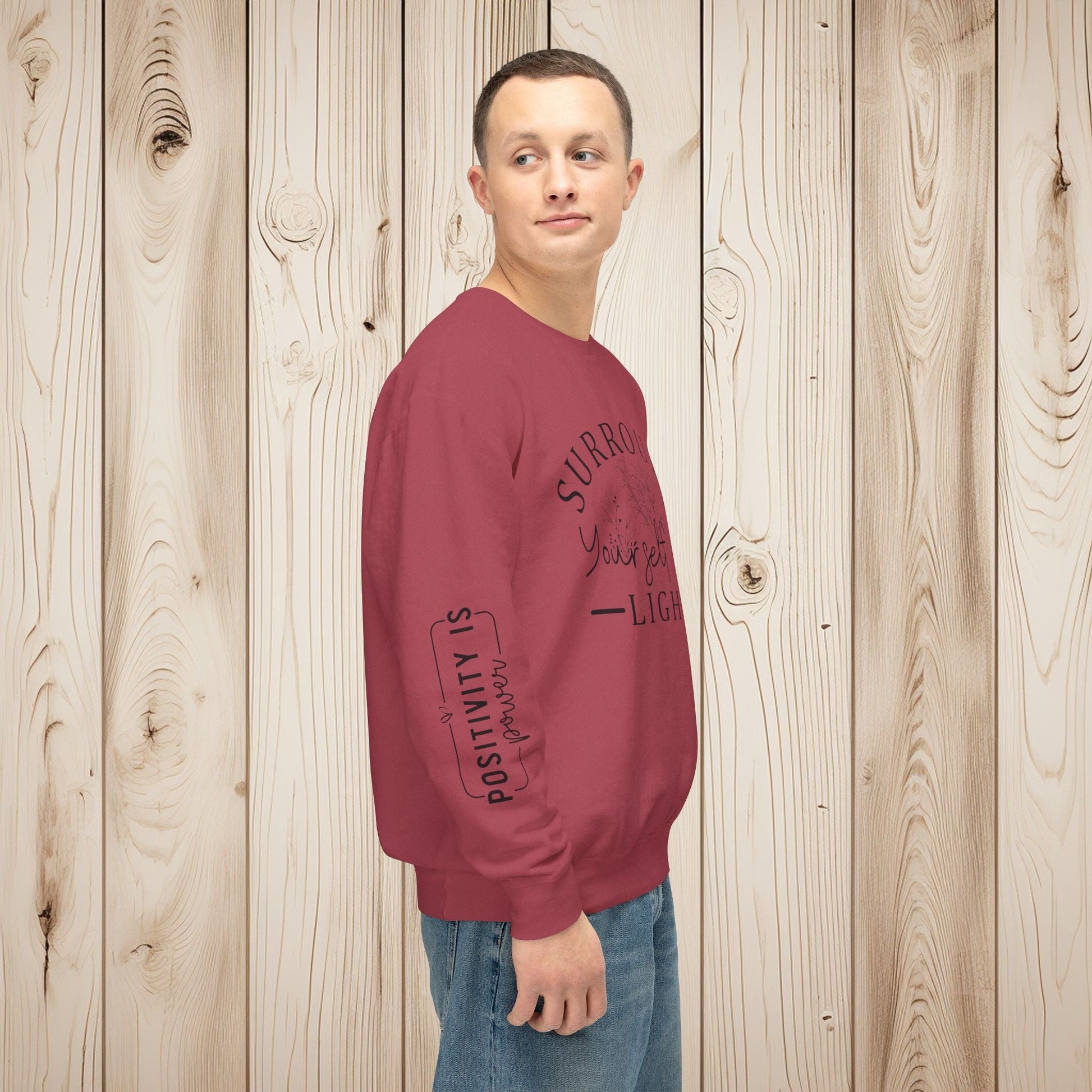 Embrace the Light Unisex Lightweight Crewneck Sweatshirt - EternalAscension