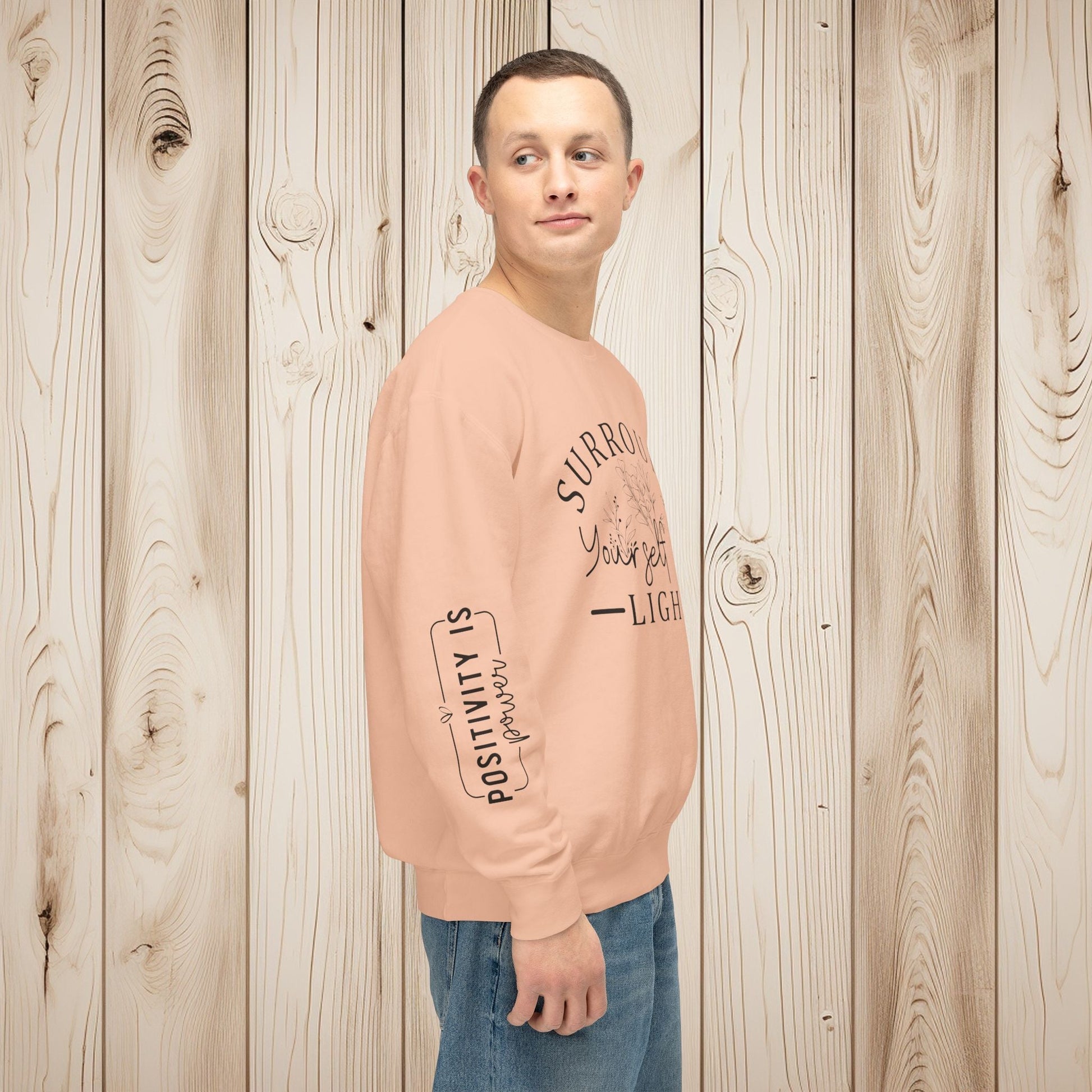 Embrace the Light Unisex Lightweight Crewneck Sweatshirt - EternalAscension
