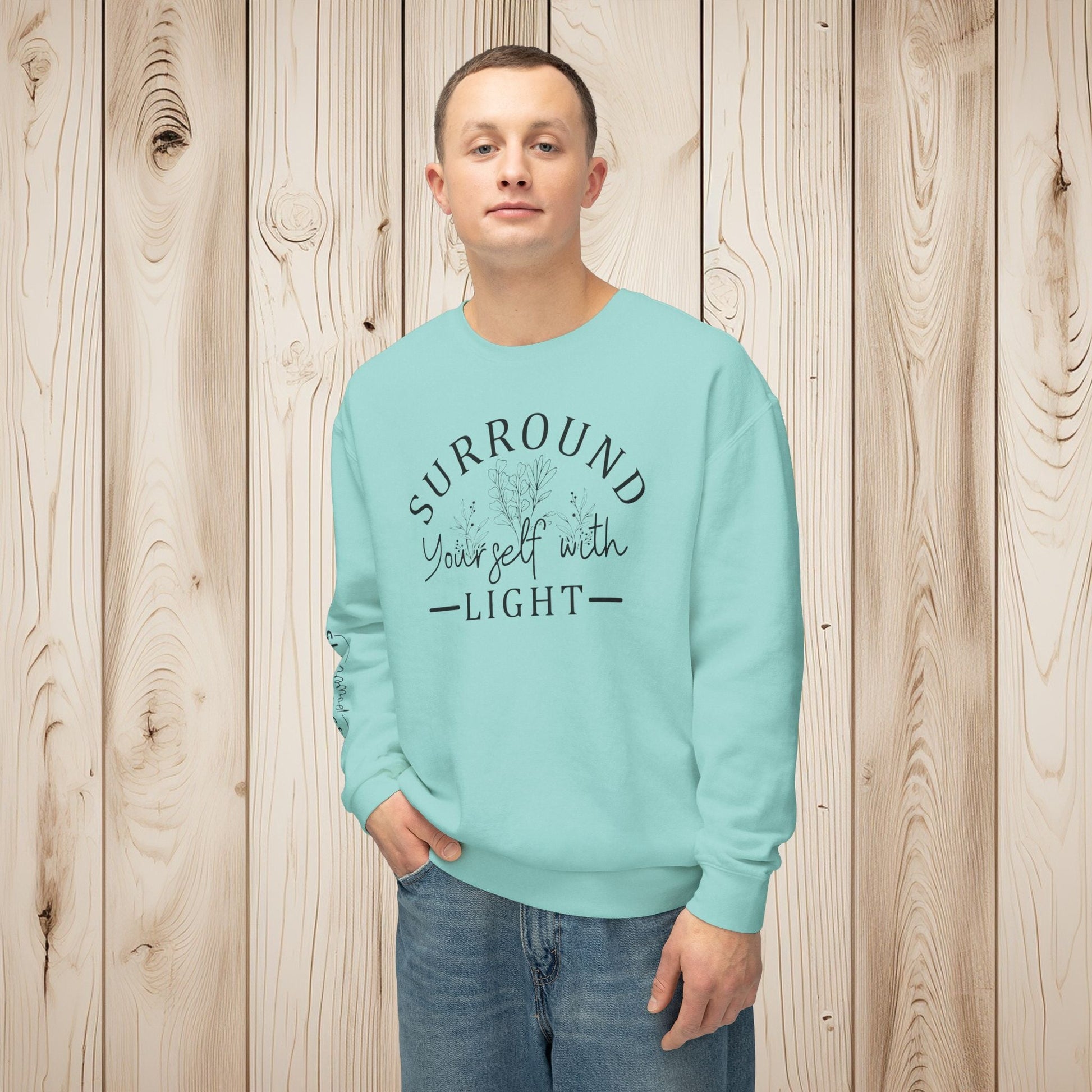 Embrace the Light Unisex Lightweight Crewneck Sweatshirt - EternalAscension