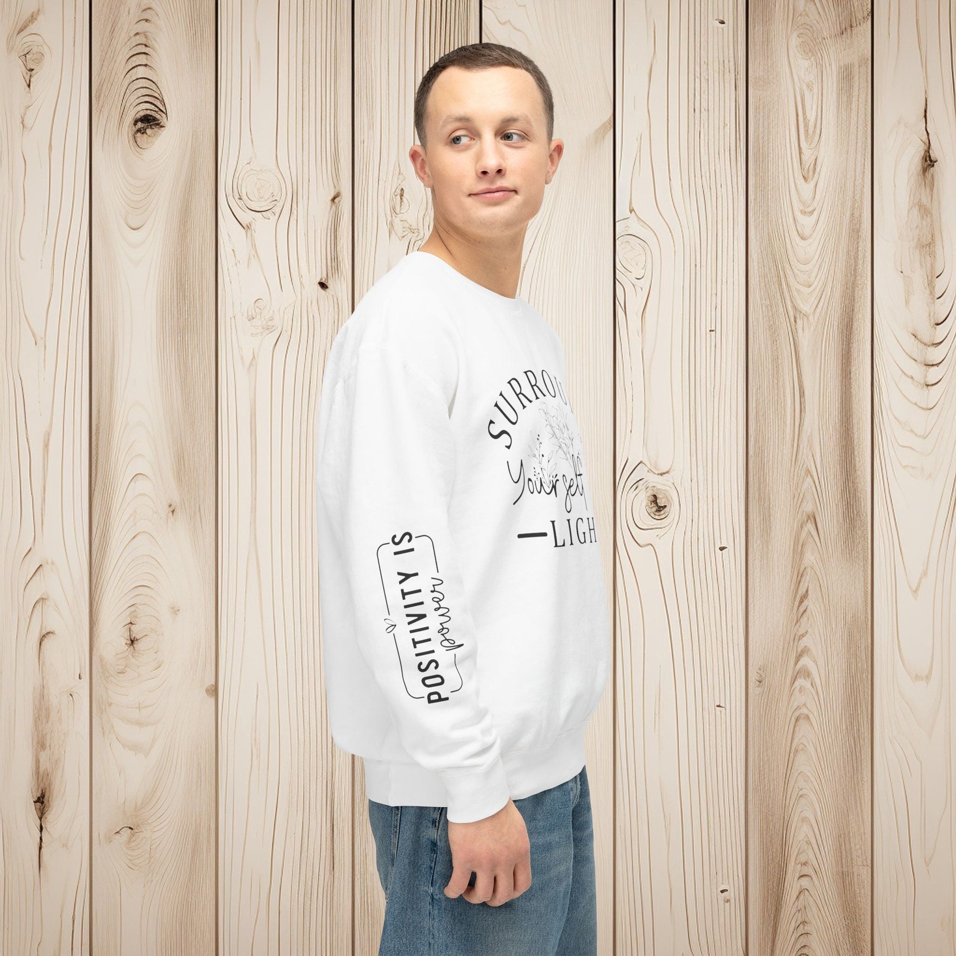 Embrace the Light Unisex Lightweight Crewneck Sweatshirt - EternalAscension