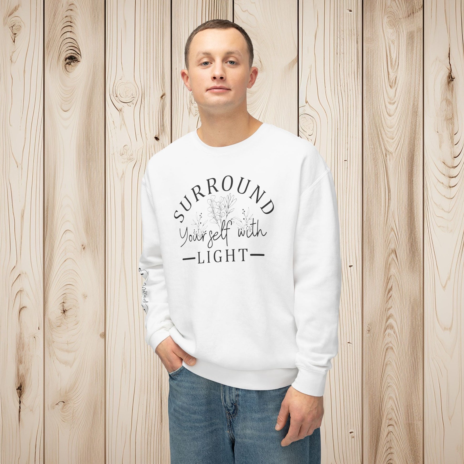 Embrace the Light Unisex Lightweight Crewneck Sweatshirt - EternalAscension